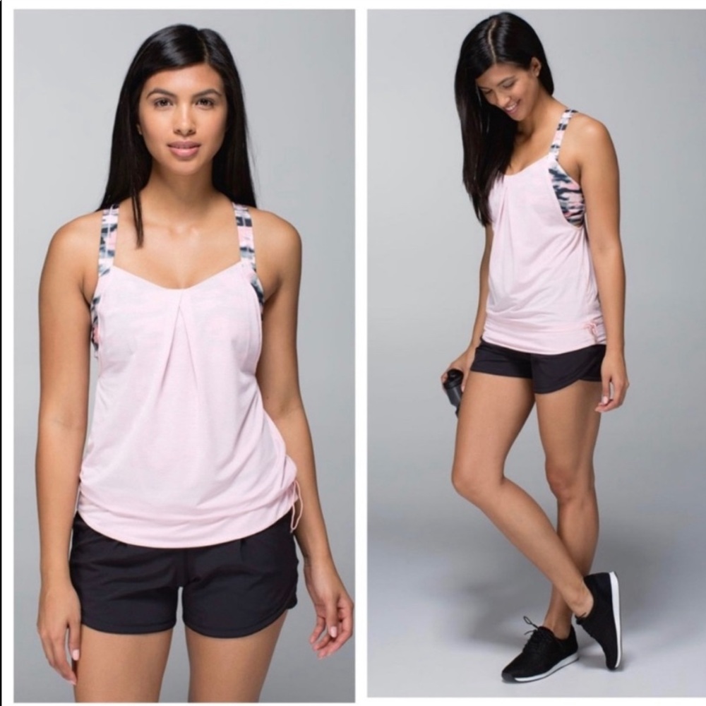 Lululemon Rest Less tank pink Camo